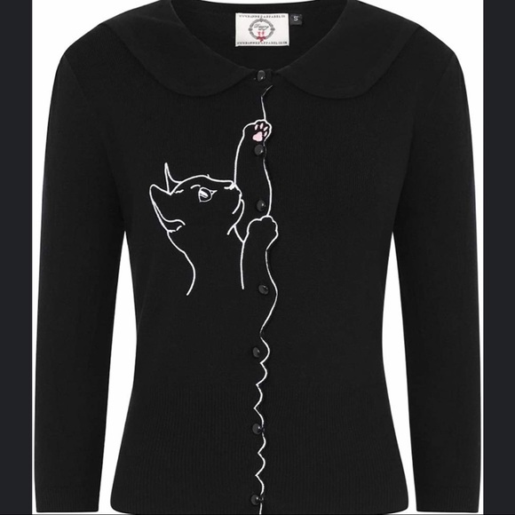 Banned Apparel Black Cat Cardigan 
